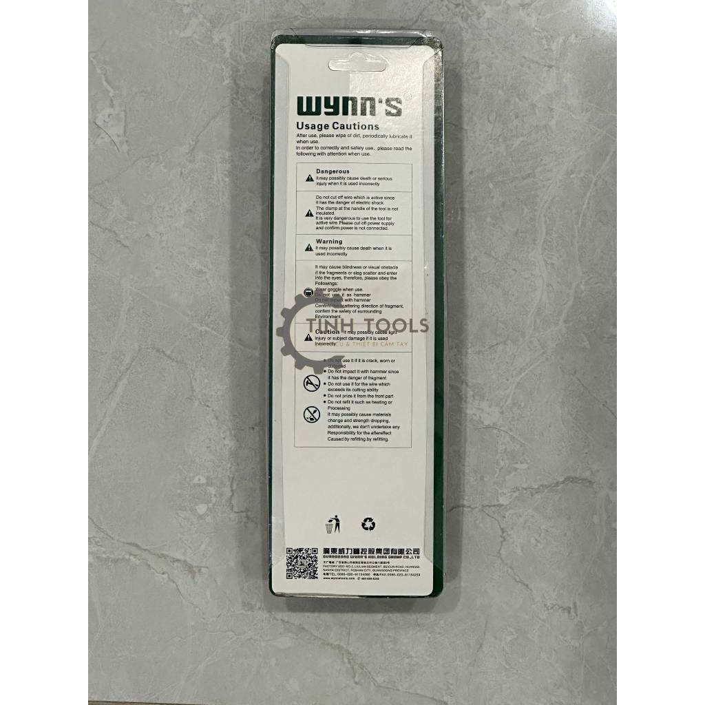 Kìm | Kiềm Cắt, Kềm Mỏ Cắt 8 inch/200mm G608A Wynn's được làm từ hợp kim thép cacbon dùng để bấm, cắt,dây điện, dây thép