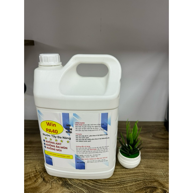 (Giá rẻ bất Ngờ ) Nước Tẩy Dàn Lạnh Win PA40 can 5l chuyên tẩy rửa phục hồi máy lạnh...