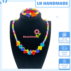 Vòng Cổ - Vòng Tay Sắc Màu Hạt Acrylic Cho Bé - lamnga handmade