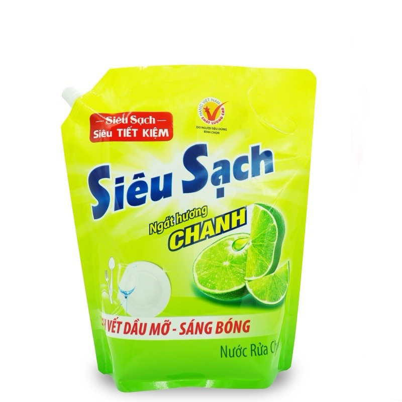 Túi nước rửa chén LIX siêu sạch hương chanh / trà xanh 3.2kg - LIXRC