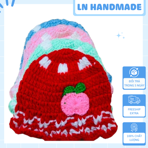 [Freeship] Mũ Len Cho Bé - Nón Len Cho Bé Gái - LN_Handmade
