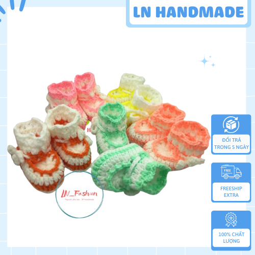 Vớ Len - Tất Len Cho Trẻ Sơ Sinh - LN_Handmade- Tất handmade, len mềm mịn an toàn cho bé