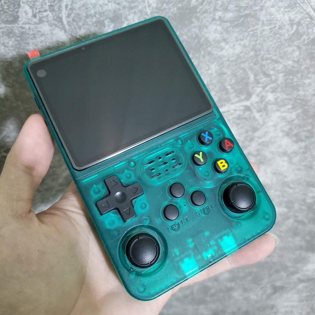 Máy chơi game R36s màu xanh trong suốt