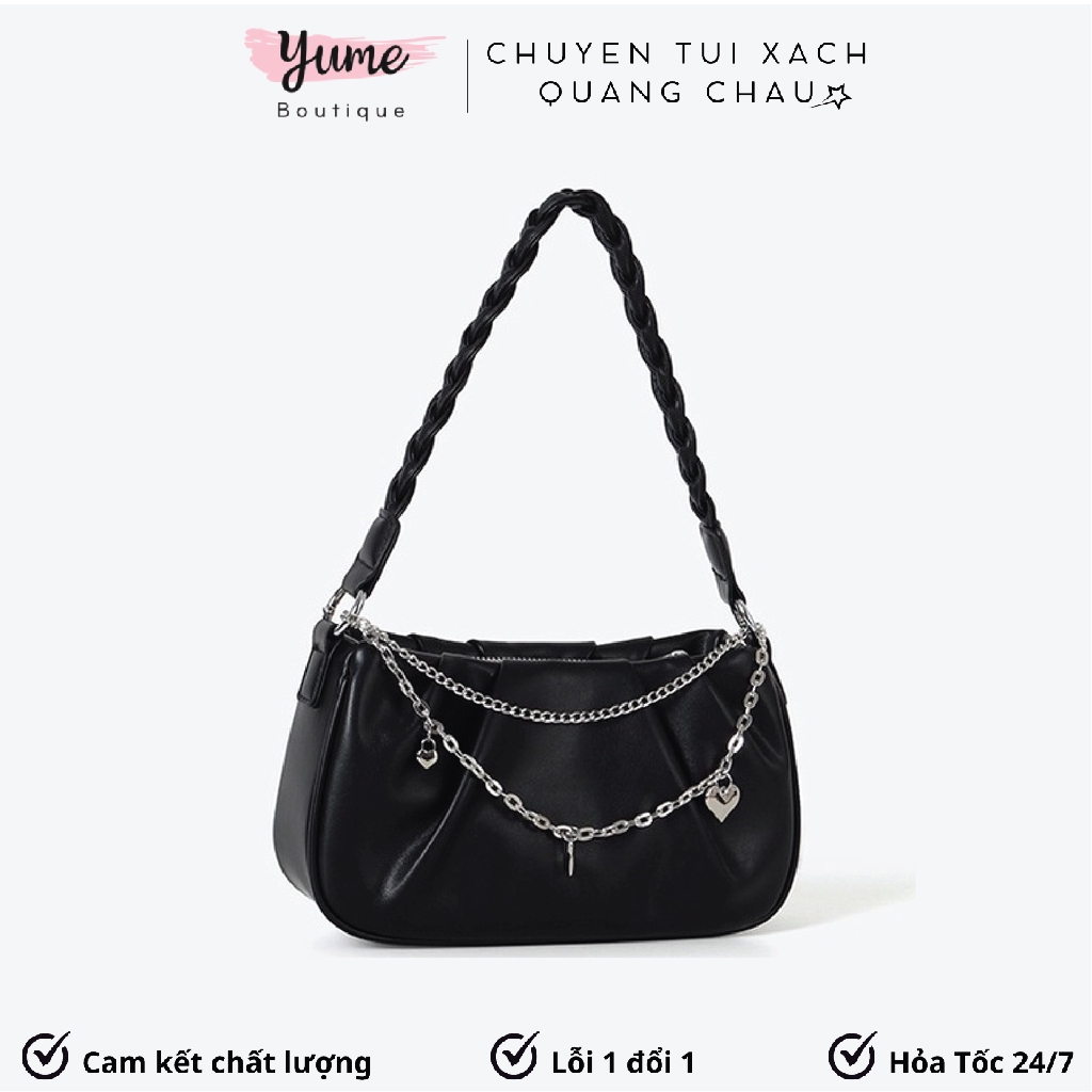 Túi Xách Nữ Đeo Chéo Đeo Vai Thời Trang Phối Xích Siêu Xinh Phong Cách Hàn Quốc Yu74