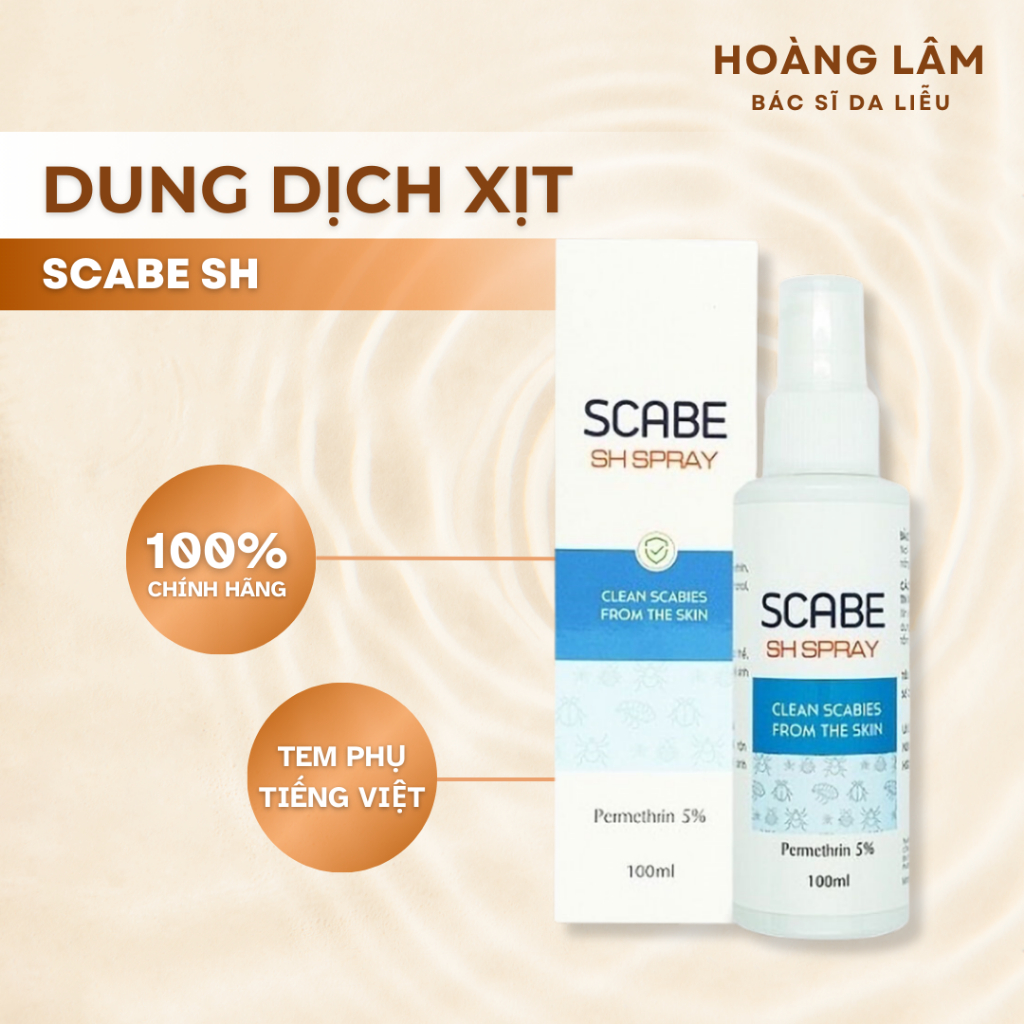 Dung Dịch Xịt Scabe SH - Spray - Xịt Ghẻ, Chấy, Kí Sinh Trùng, Côn ...