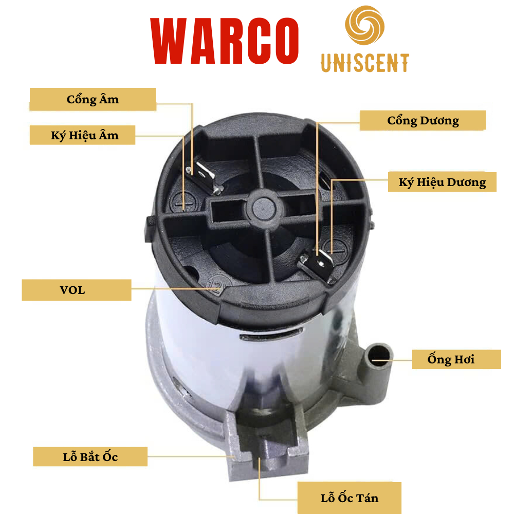 Cục Sinh Hơi, Cục Sinh Hơi/ Mô Tơ Còi Hơi/ Cục Nén Cầm Tay 12v/24v - WARCO - Loại Thân Trắng