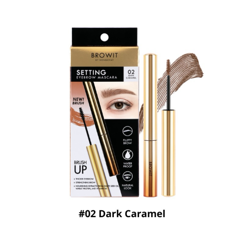 Mascara chuốt mày Nongchat tông nâu bền màu, không lem trôi