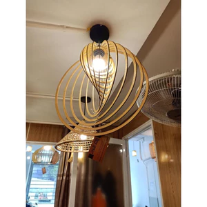 Đèn trang trí đèn gỗ tròn