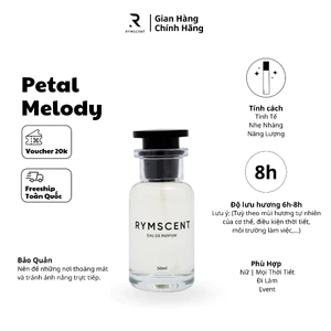 Nước hoa RYMSCENT Nữ Petal Melody 50ml | Nhóm hương hoa, độ lưu hương từ 6h-8h | Dạng xịt.