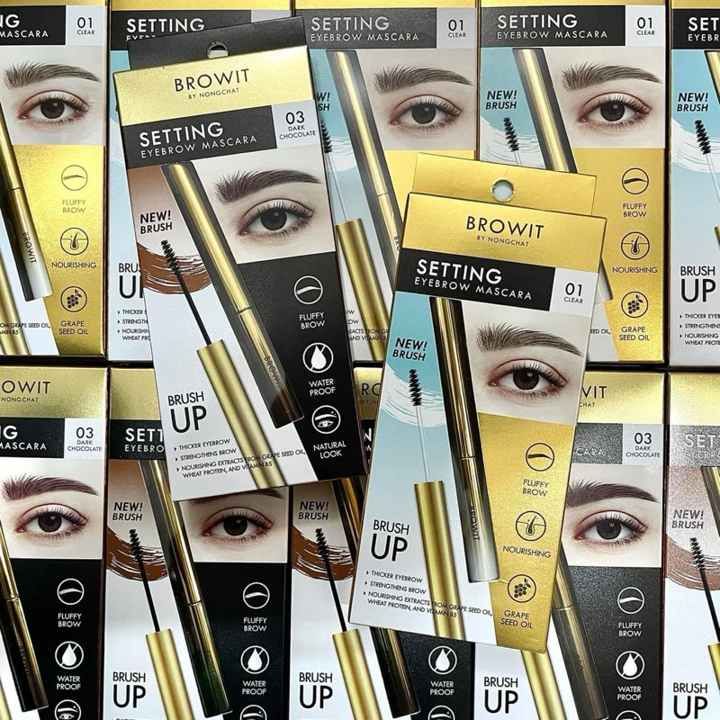 Mascara chuốt mày Nongchat tông nâu bền màu, không lem trôi