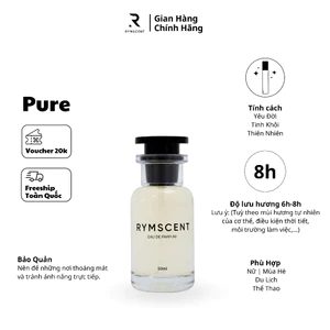 Nước hoa RYMSCENT Nữ Pure 50ml | Nhóm hương hoa, độ lưu hương từ 6h-8h | Dạng xịt.