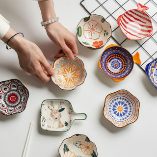 Bát chén sứ họa tiết Nhật Bản đựng nước chấm gia vị,Bát gia vị nhà bếp cute