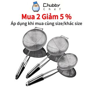 Vợt chiên inox 14cm-20cm vớt thức ăn cán inox có móc treo tiện lợi  đựng thức ăn chiên dạng lưới sáng bóng nhiều kích cỡ