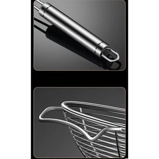 Vợt chiên inox 14cm-20cm vớt thức ăn cán inox có móc treo tiện lợi  đựng thức ăn chiên dạng lưới sáng bóng nhiều kích cỡ
