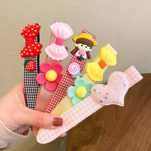 Băng đô dán tóc sét 5 cho bé gái nhiều hoạ tiết xinh phong cách hàn quốc 🌸 tuyển sỉ🌸