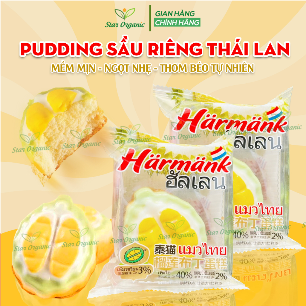 Bánh Bông Lan Pudding Sầu Riêng Thái Lan Hanmark | Shopee Việt Nam