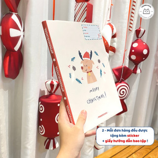 [LẺ] Giấy Bao Tập, Bao Vở, Bao Sách Chủ Đề Noel Dễ Thương Giấy Bóng Dày Chất Lượng | Thiết kế bởi Pinandschool