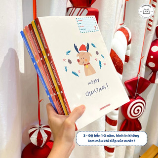 [LẺ] Giấy Bao Tập, Bao Vở, Bao Sách Chủ Đề Noel Dễ Thương Giấy Bóng Dày Chất Lượng | Thiết kế bởi Pinandschool