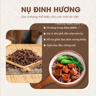 Nụ đinh hương 200g, đinh hương khô Ấn Độ nụ to, thơm, làm gia vị tẩm ướp món ăn tạo vị thơm nồng