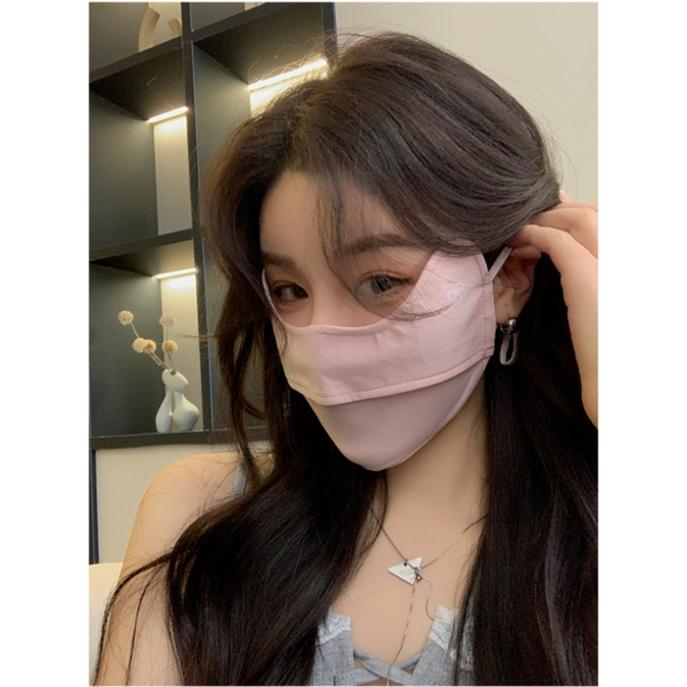 Khẩu trang chống tia UV chống nắng UPF 50+ Toàn Mặt Cho Nam Nữ Chất Vải Lanh Thun Mát Lạnh ( Chính Hãng )