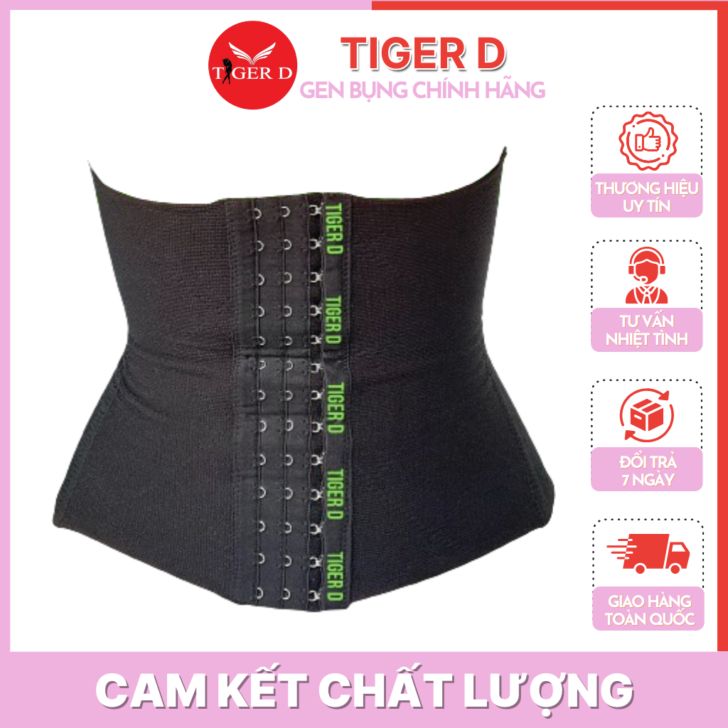 Đai Nịt Bụng Móc Cài Tiger D 23cmthiết kế cải tiến với chất liệu thun mềm mại