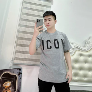 Áo Phông Icon In Chữ Bóng Chất Liệu Cotton 2 Chiều Thoáng Mát - Áo Phông Nam Nữ Phong Cách Hot Trend