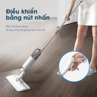 Samono Cây lau nhà phun sương thông minh BCT816 đầu xoay 360 độ  sàn sạch nhanh khô sợi Microfiber - BH 1 năm
