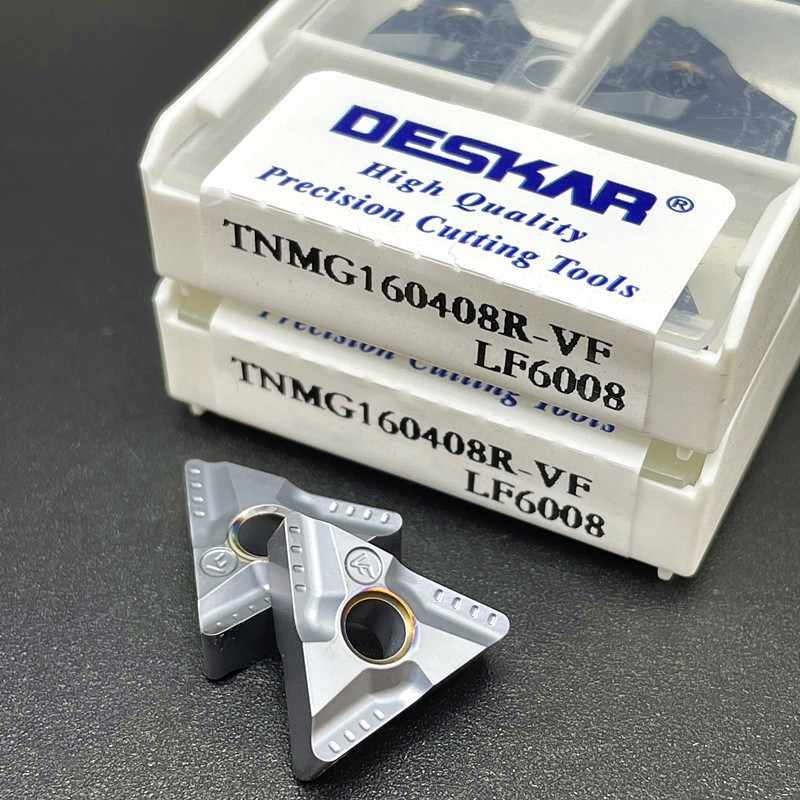 Chip tiện T16 hạt nặng xẻ rãnh DESKER tiện thép inox rất ngon