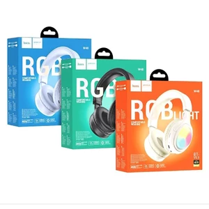 Tai nghe chụp tai Hoco W48 có bluetooth V5.3, hỗ trợ cắm thẻ nhớ TF, cổng AUX 3.5, đèn LED