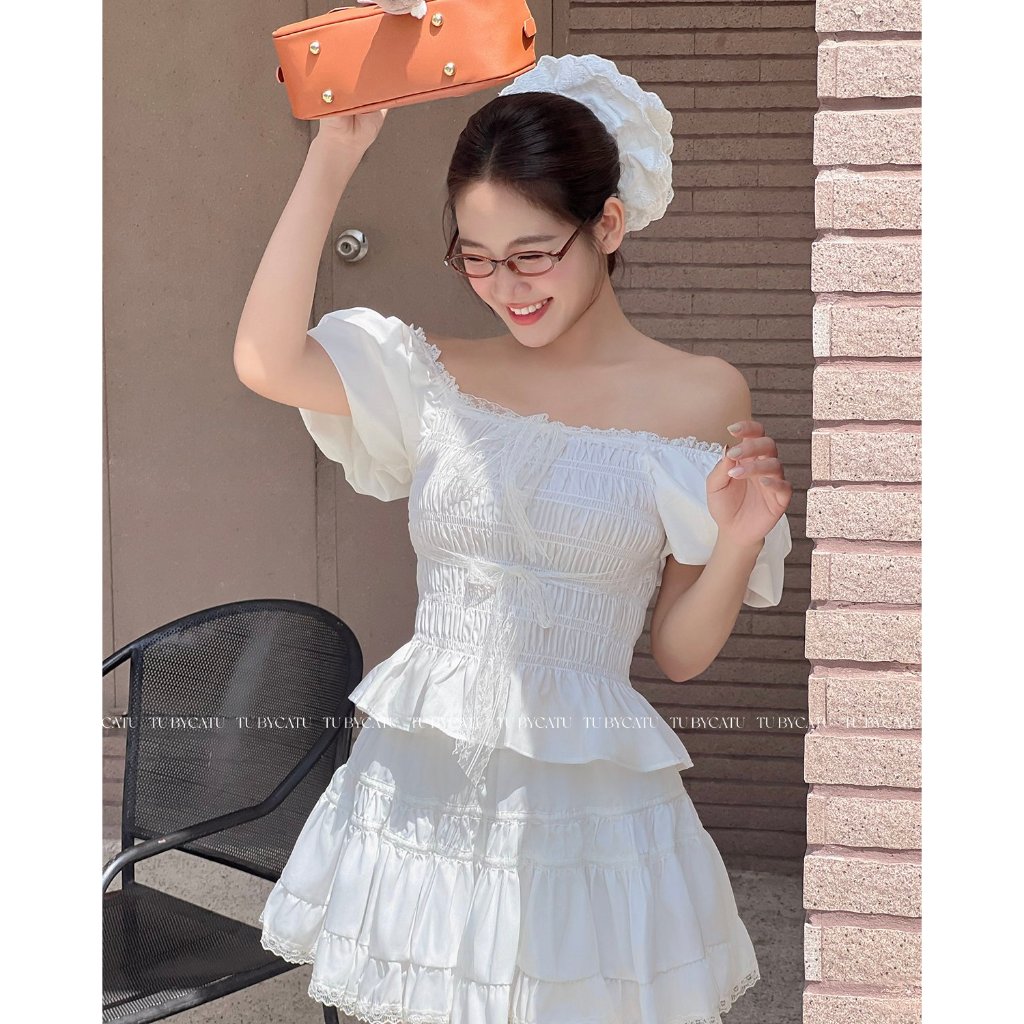 Ảnh TUBYCATU | Chân váy alida white/ black skirt 4