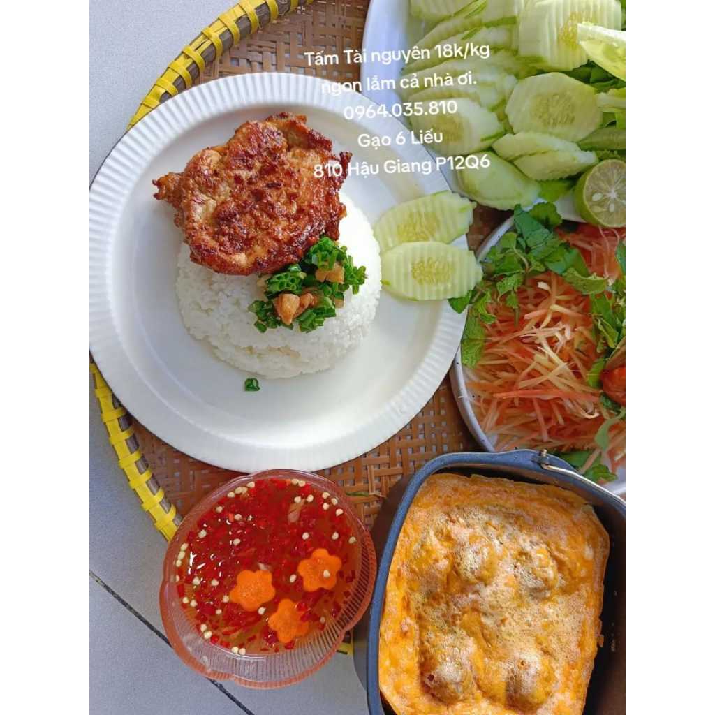 Tấm Tài Nguyên Chợ Đào - Túi 1kg - loại trắng đẹp, nấu nở xốp - Nấu cháo cho bé hoặc cơm tấm