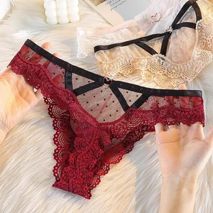 Quần Lót Ren Lọt Khe Nữ Xuyên Thấu Voan Mỏng Chấm Bi Sexy Gợi Cảm