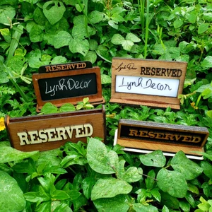Bảng gỗ bàn đã đặt (reserved) Miễn phí khắc laser,in UV logo 2 mặt - LynhDecor
