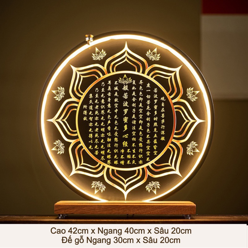 Kệ Đèn Led Đặt Tượng Trang Trí Hào Quang Chân Cắm USB Trang Trí Phong Thuỷ, Tiểu Cảnh, Nhà Cửa