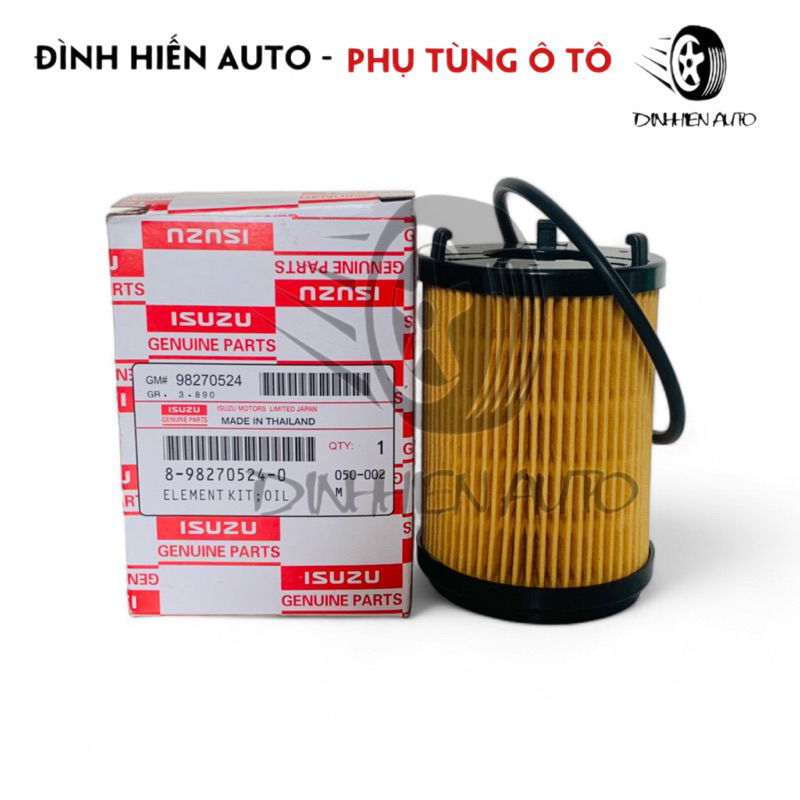 Lọc nhớt (lọc dầu) động cơ loại bằng giấy xe Isuzu Mux - DMax (Mã