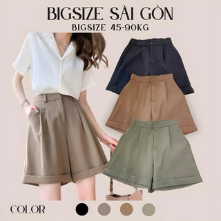 Bigsize Sài Gòn Quần Đùi Không Túi Vải Cotton Lạnh Thoáng Mát 50-95Kg - B.1176
