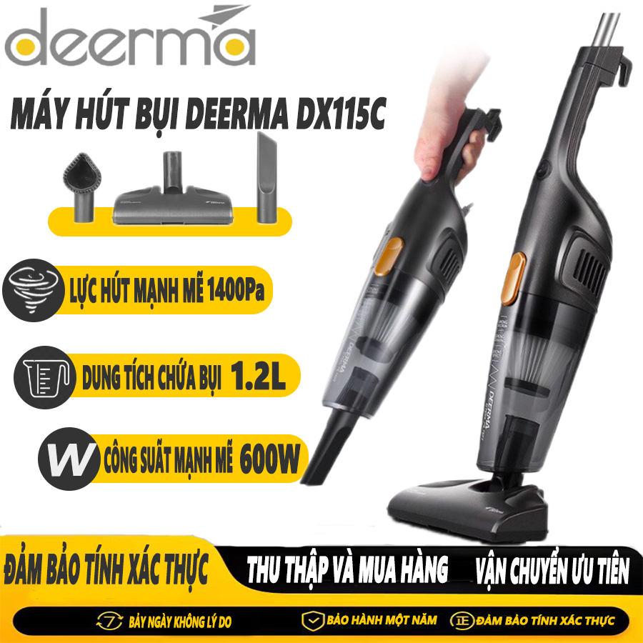 Máy hút bụi deerma DX115C DX118 Máy hút bụi cầm tay lực hút 15000Pa 3 ...