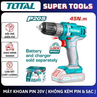 TOTAL Máy khoan pin 20V không kèm pin sạc TDLI200515