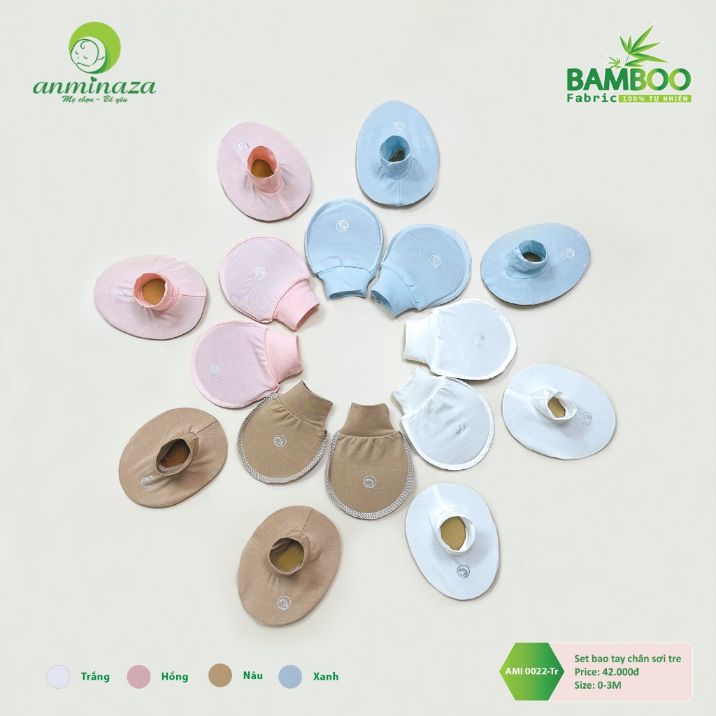 Bao Tay Chân Cho Trẻ Sơ Sinh Vải Sợi Tre Petit Cao Cấp Lành Tính An Toàn Cho Bé - Hàng Chính Hãng APK0034/MIN0022Tr