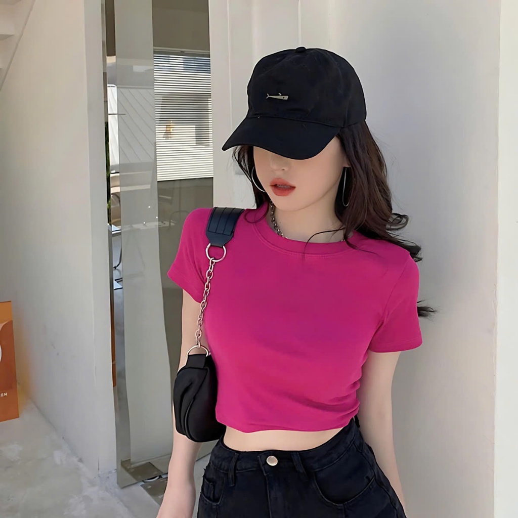 Ảnh Áo croptop nữ ôm body trơn nhiều màu - LOZA PH403302 3