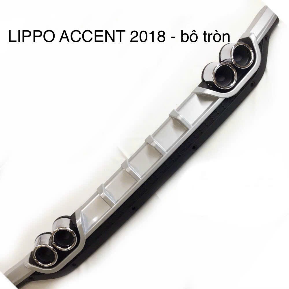 Lip chia po Hyundai Accent 2018-2022, lippo Accent 2018-2020, Chất liệu nhựa ABS cao cấp mẫu bô tròn
