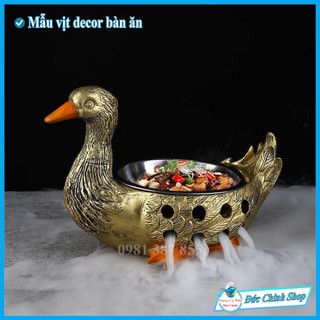 Bộ nồi bàn ăn hình con vật, Con giống decor bàn ăn có khay cồn hâm nóng món ăn