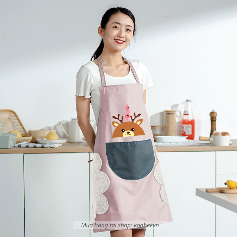 Tạp Dề Chống Nước PVC KOOBEE – Có Túi & Khăn Lau Tay, Đai Yếm Điều Chỉnh, Chống Bẩn Hiệu Quả | CSNC23