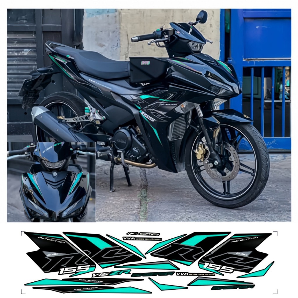 Tem rời EXCITER 155 V2, cao cấp, chất liệu in 3 lớp PPF, chống nước, không phai màu.