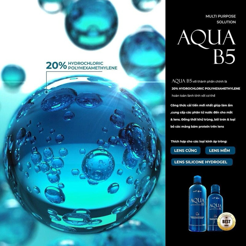 Nước ngâm lens Aqua 💥HÀNG CAO CẤP💥 Nước ngâm kính áp tròng Hàn Quốc giữ ẩm dài lâu, mẫu mới 2024