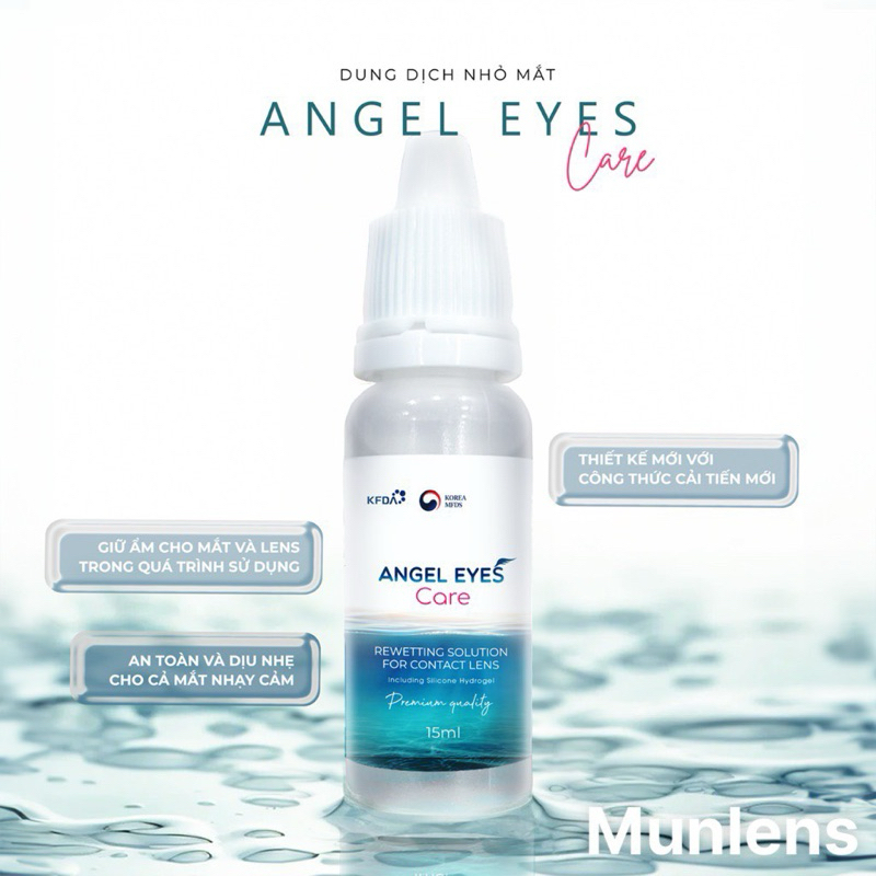 Nước nhỏ mắt Angel Eyes Care💥HÀNG CAO CẤP💥Nước nhỏ kính áp tròng phù hợp cho mắt nhạy cảm, chai 15ml