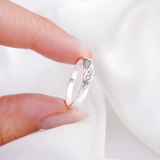 Nhẫn bạc nam nữ LAMY Modern Gem-Studded Ring Silver 8243 - Nhẫn bạc ta cao cấp