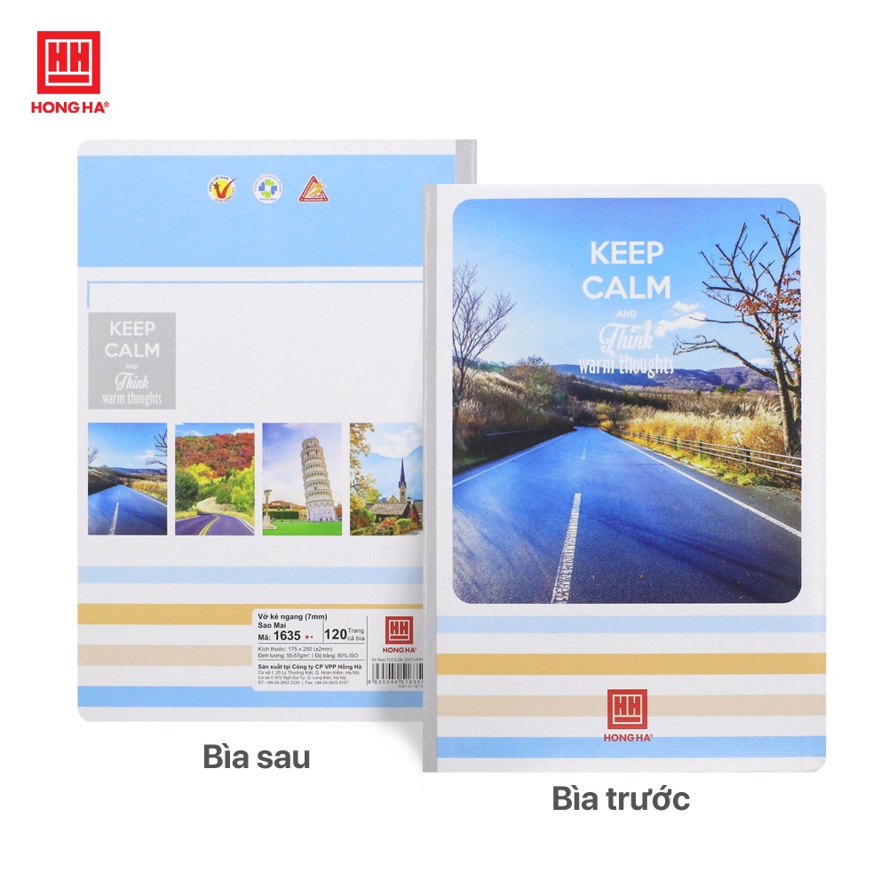 Ảnh Vở kẻ ngang 120 trang Sao mai Keep Calm - 1635 4
