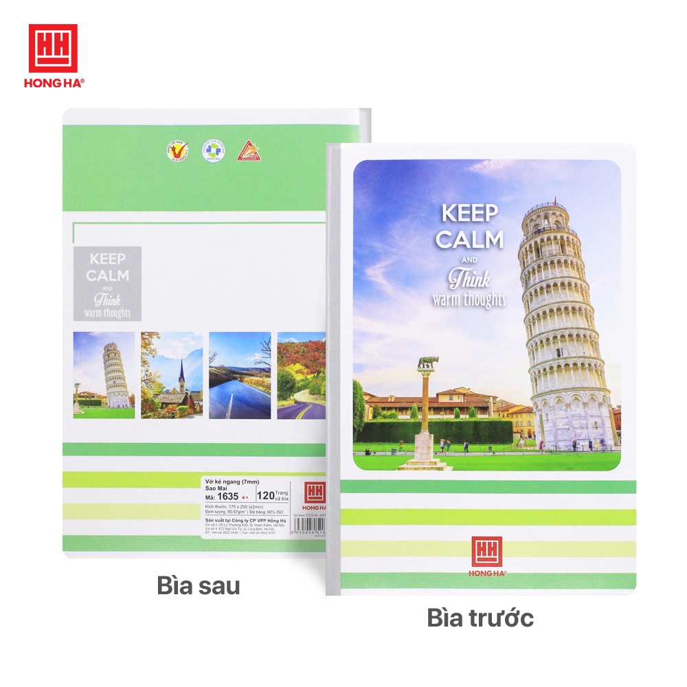 Ảnh Vở kẻ ngang 120 trang Sao mai Keep Calm - 1635 2
