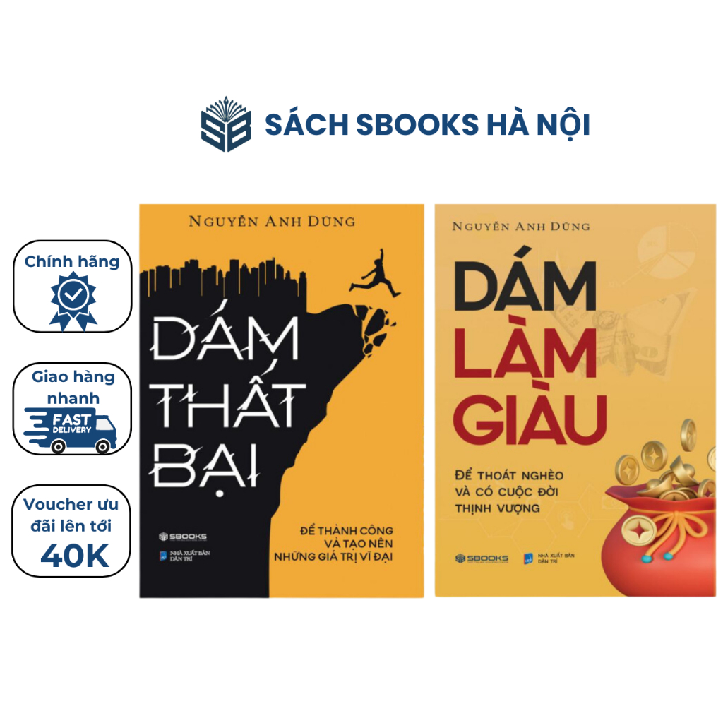 Combo 2 Sách Dám Làm Giàu + Dám Thất Bại - Sách Sbooks chính hãng
